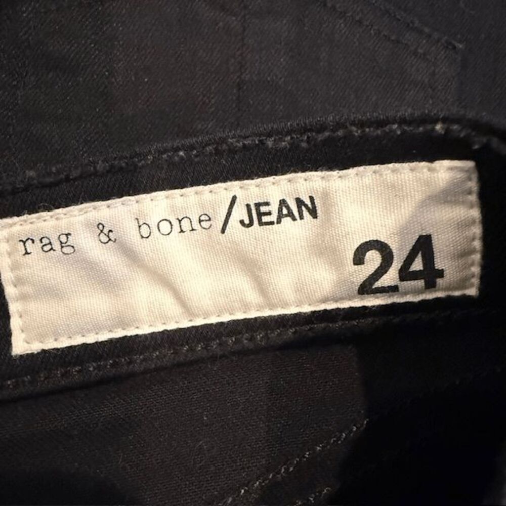 Rag & Bone Skinny Jeans in Coal Black Wash Stretch Size 24 - Picture 5 of 12